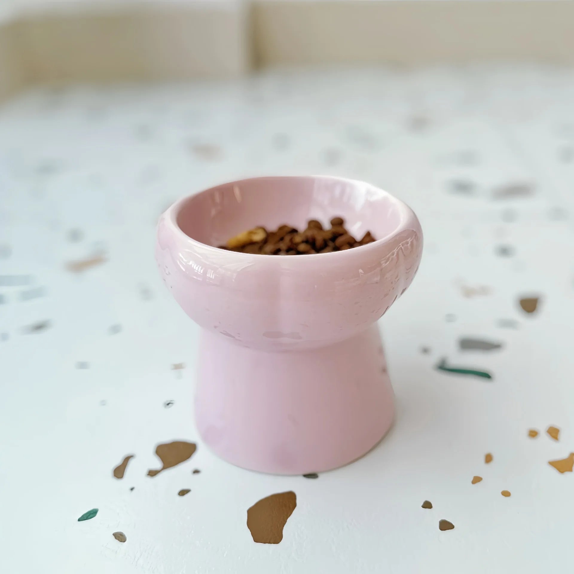 Neck protection Pet Raised Bowl Wide Opening Dog Bowl Cat Puppy Kitten Ceramic Bowl-4