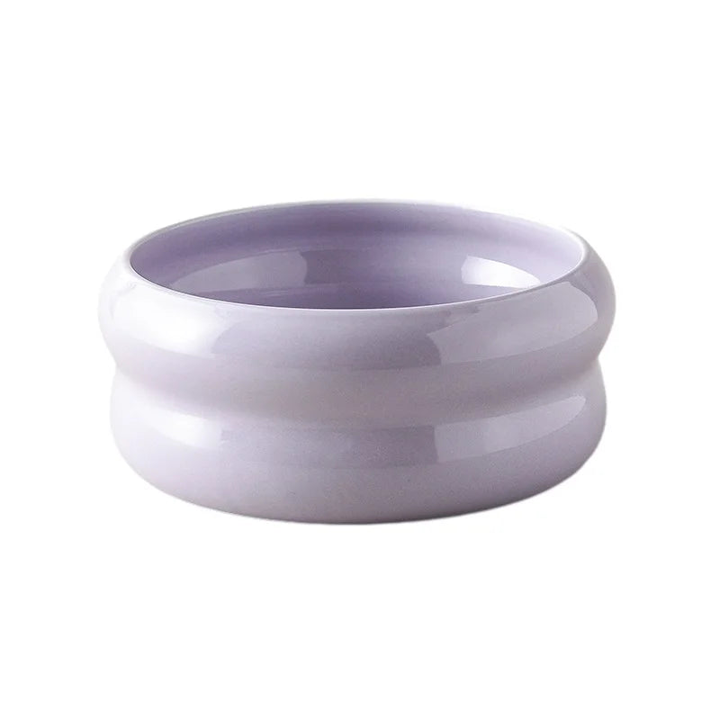 Custom Logo Ceramic Pet Bowl Elevated Protective Cervical Cat Dog Double Water Food Bowl with Wood Plank-13