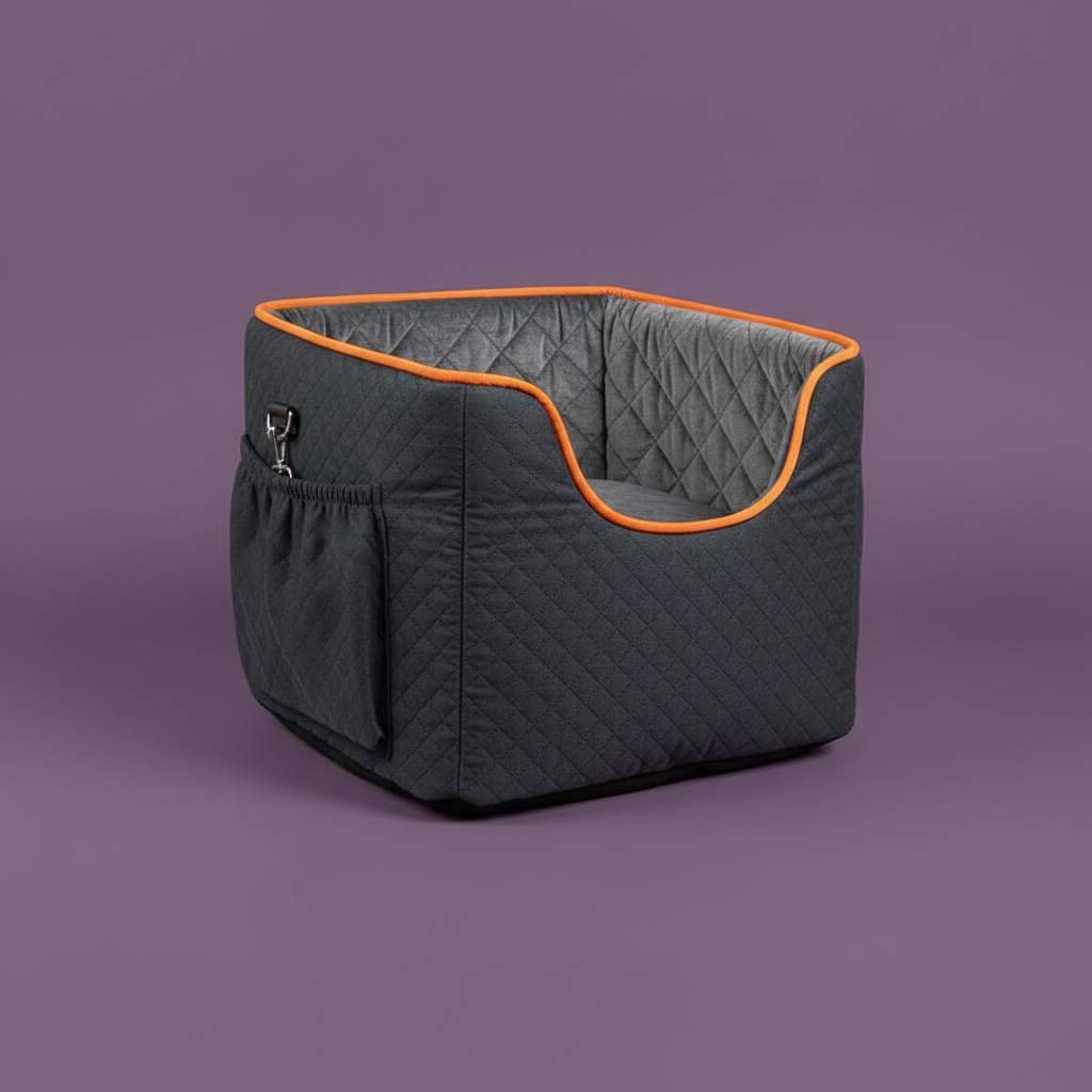 Asiento de Auto para Mascotas - Fondo Morado
