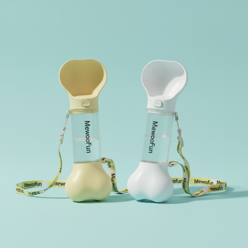 Botella de Agua - Fondo Azul Pastel