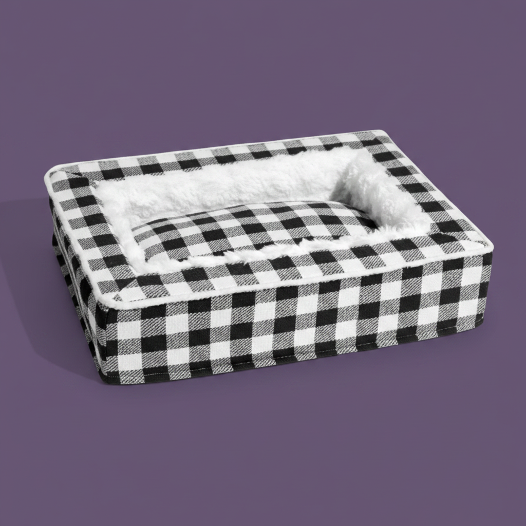 Cama Buffalo Check B&N - Fondo Morado