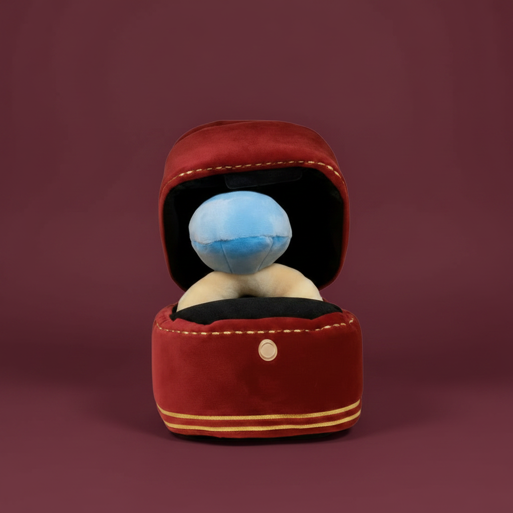 Cama Caja de Anillo - Fondo Guinda