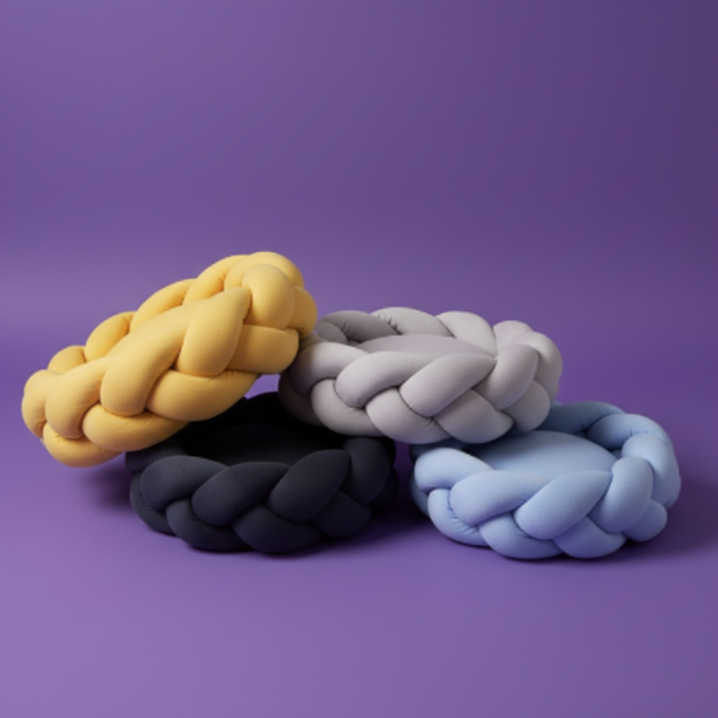 Cama Nido  para Perros y Gatos | Tejida a Mano en Gamuza Suave Premium