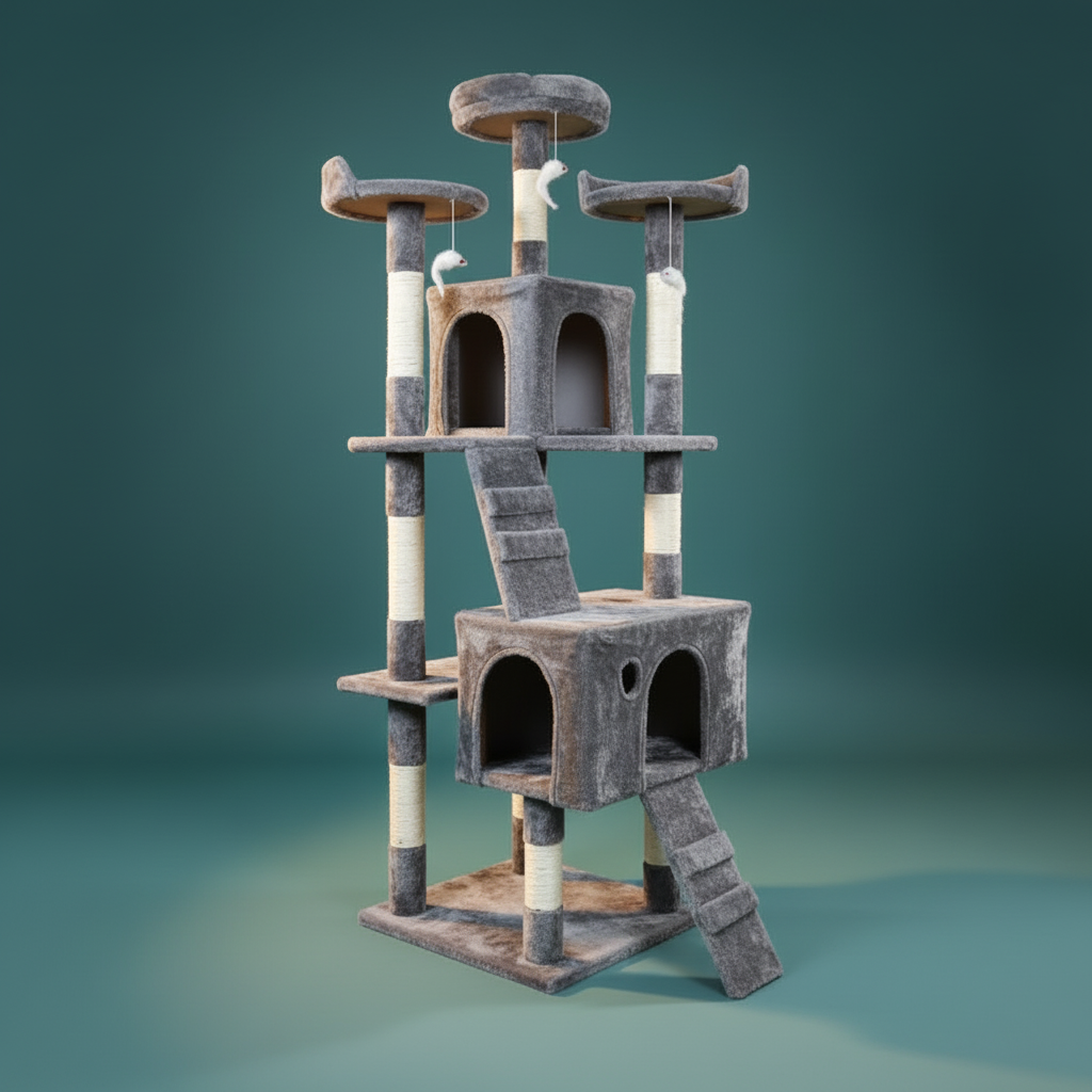 Casa de Escalada para Gatos - Azul Cielo