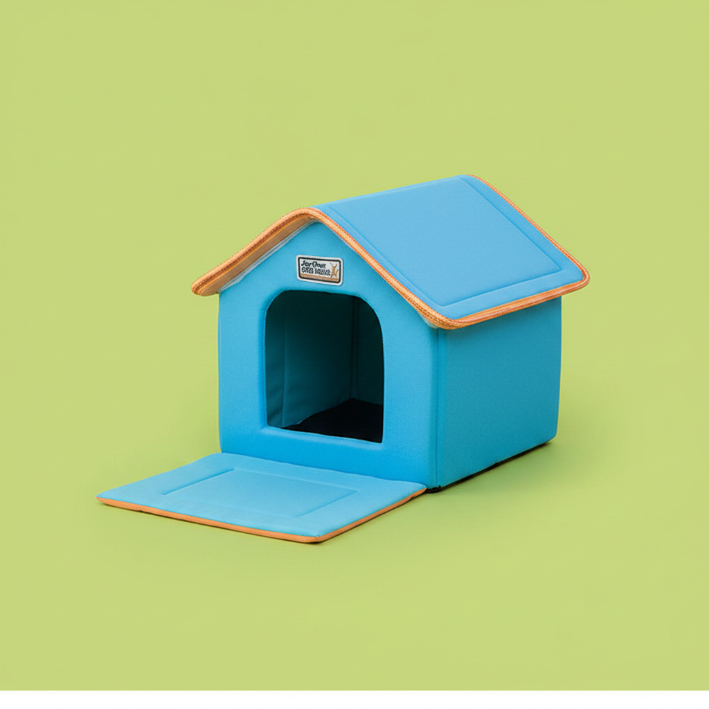 Casita Plegable Azul - Fondo Lime