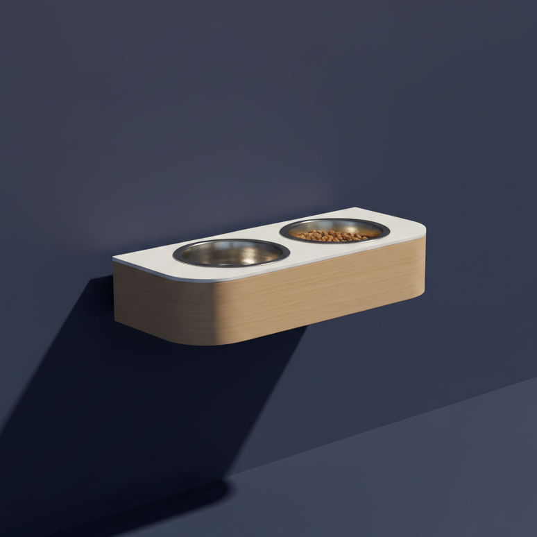 Comedero Elevado - Empotrado en pared