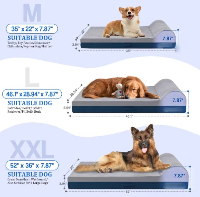 Cama Grande Memory Foam para Perros