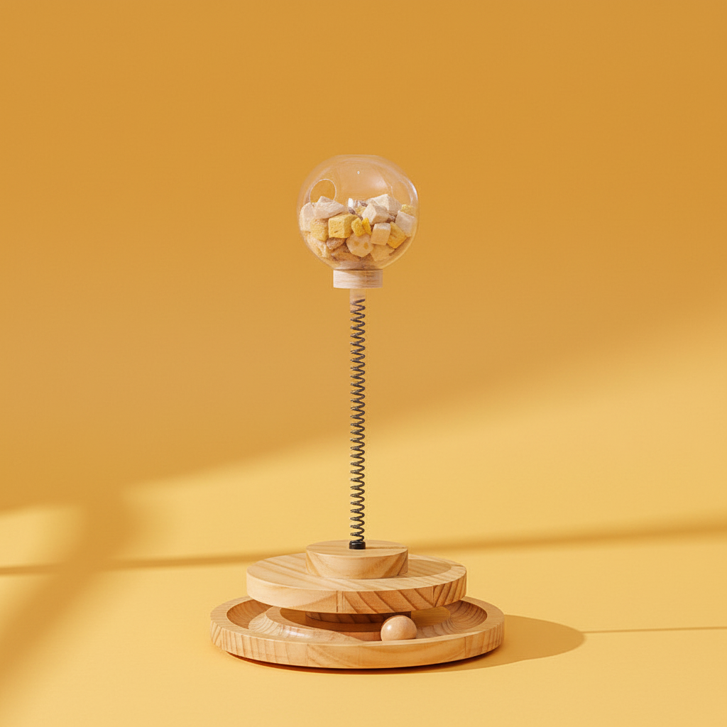 Dispensador de Premios para Gatos - Juguete Interactivo con Catnip