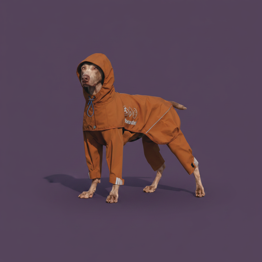 Impermeable Overol Caramel - Fondo Morado