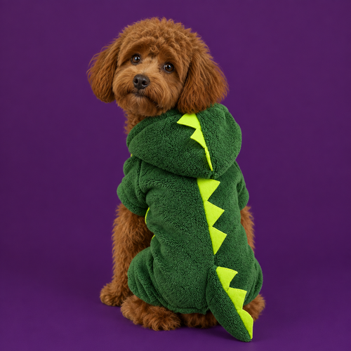 Portada editorial con perro real y fondo morado profundo