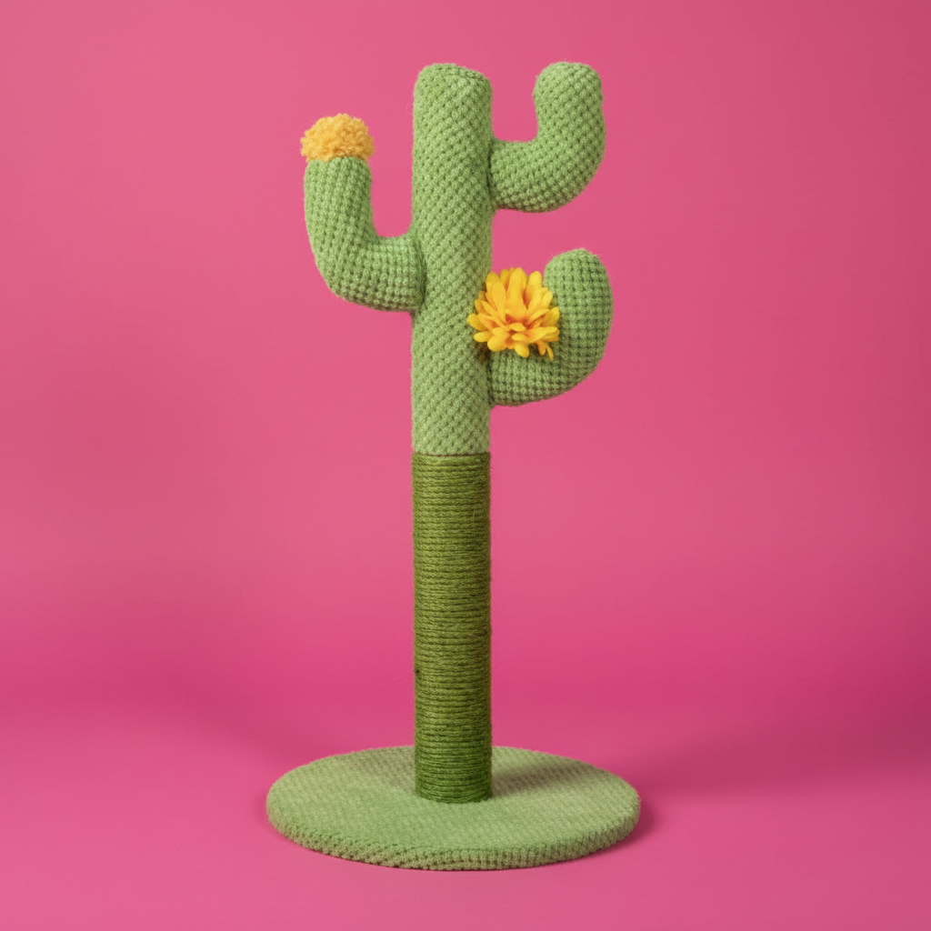 Rascador Cactus - Fondo Fucsia