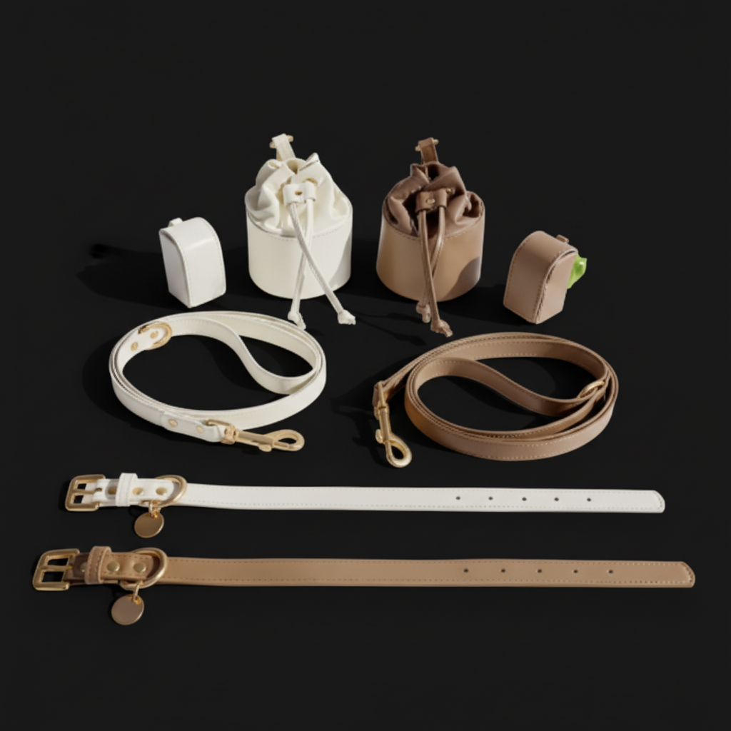 Set de Correa para Perro - Fondo Negro