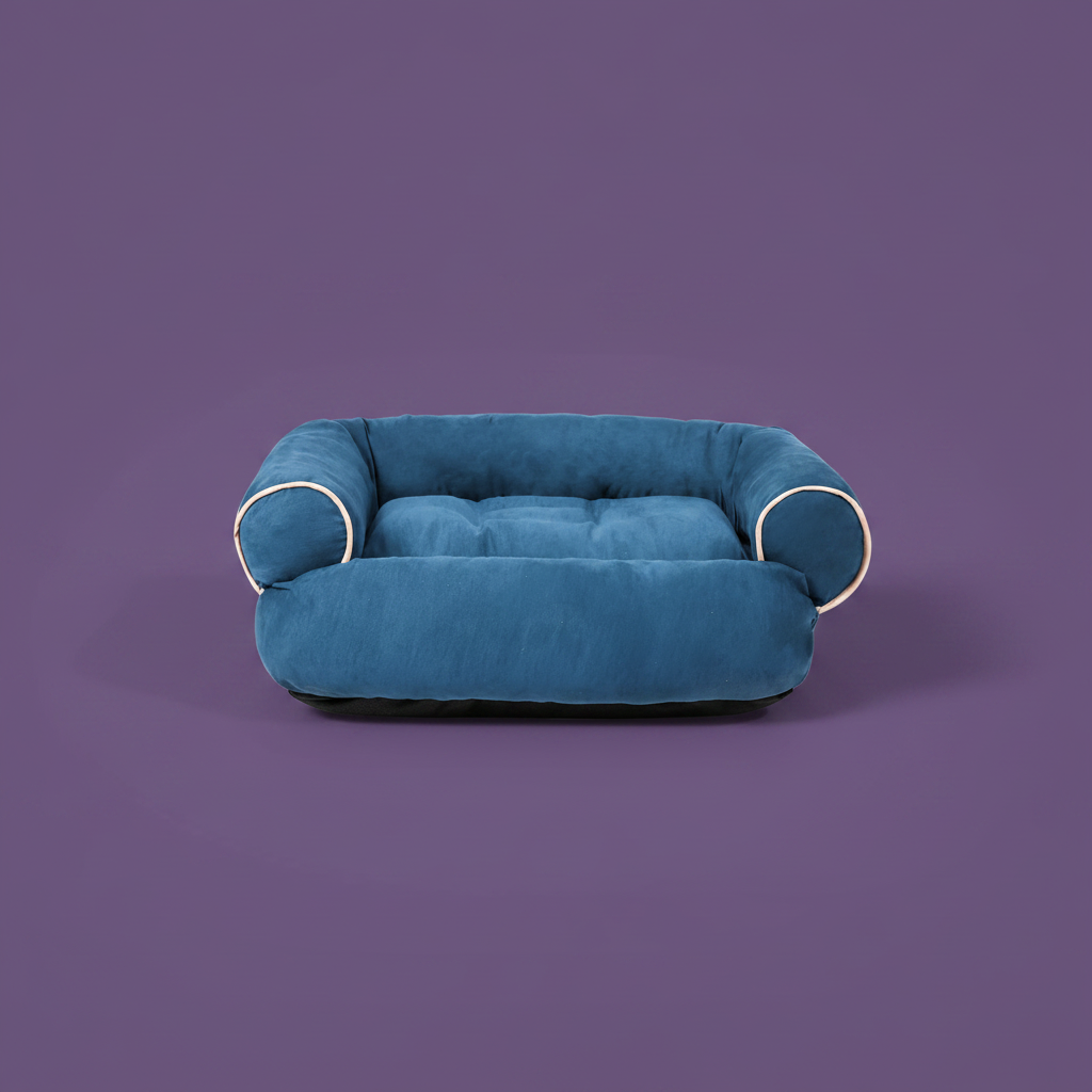 Sofá Cama Azul - Fondo Morado