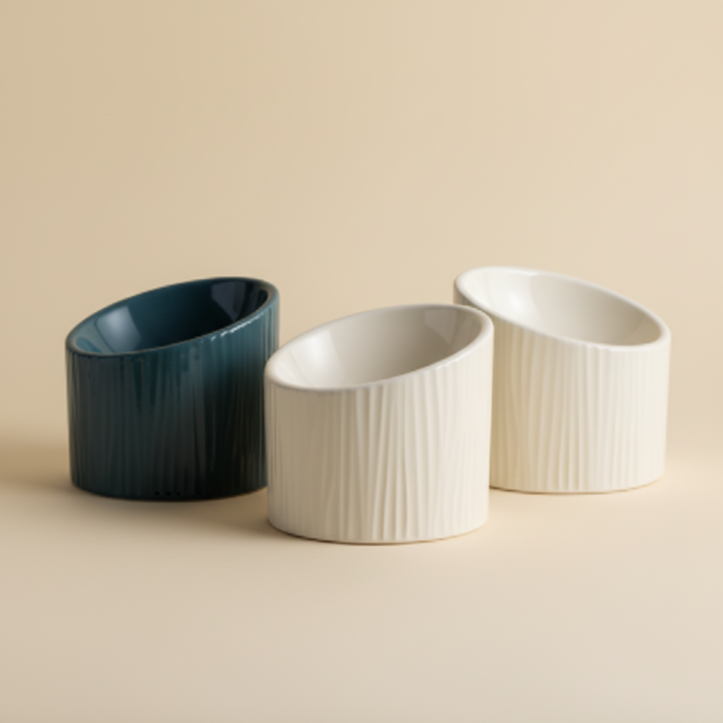 Tazón Cerámico Elevado - Tres Colores