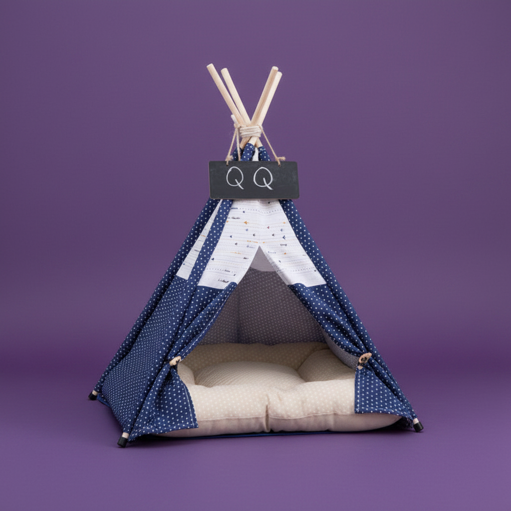Tipi Azul Marino - Fondo Morado